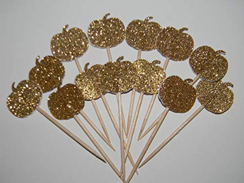 Algopix Similar Product 14 - Set of 24 Gold glitter Halloween