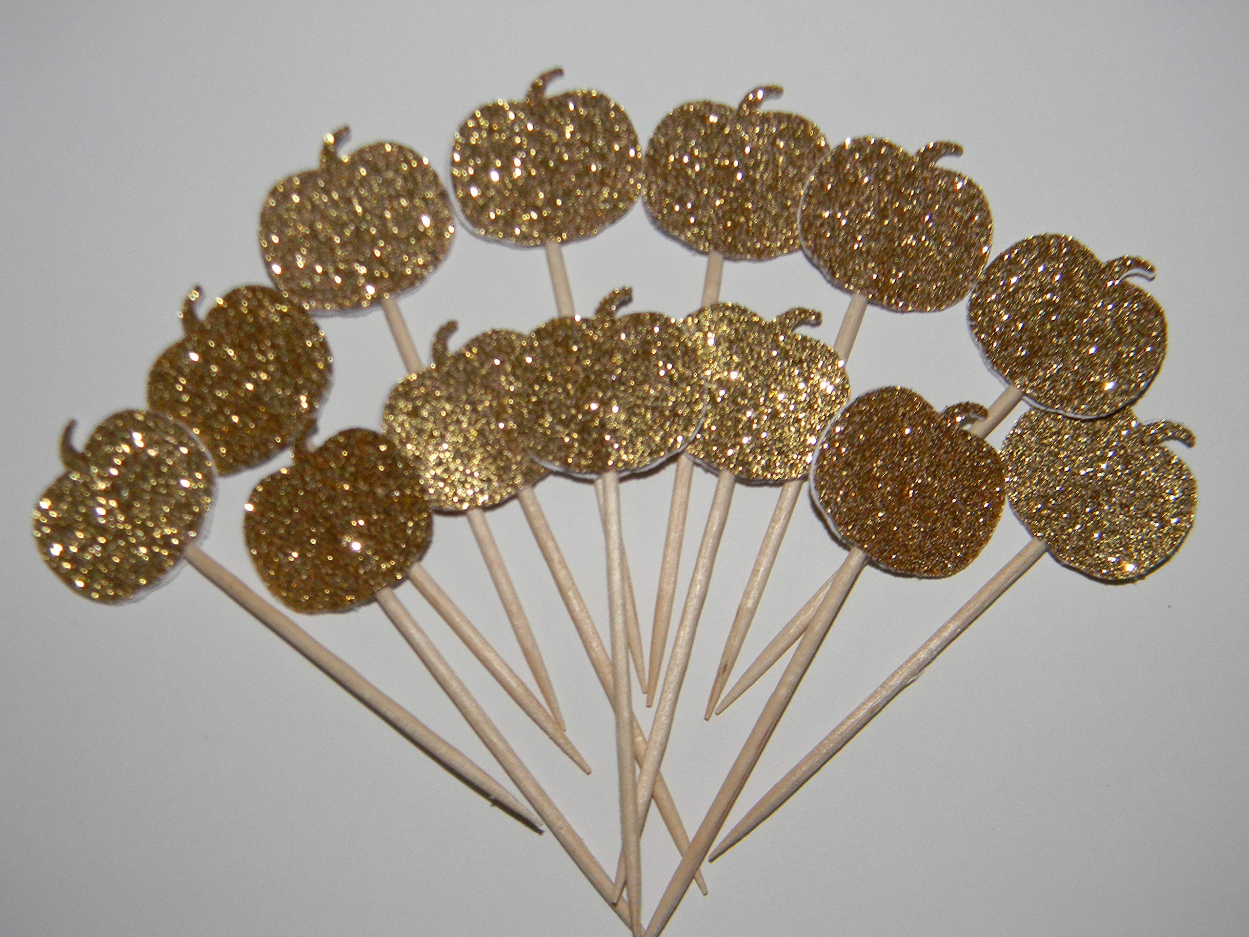 Algopix Similar Product 11 - Set of 24 Gold glitter Halloween