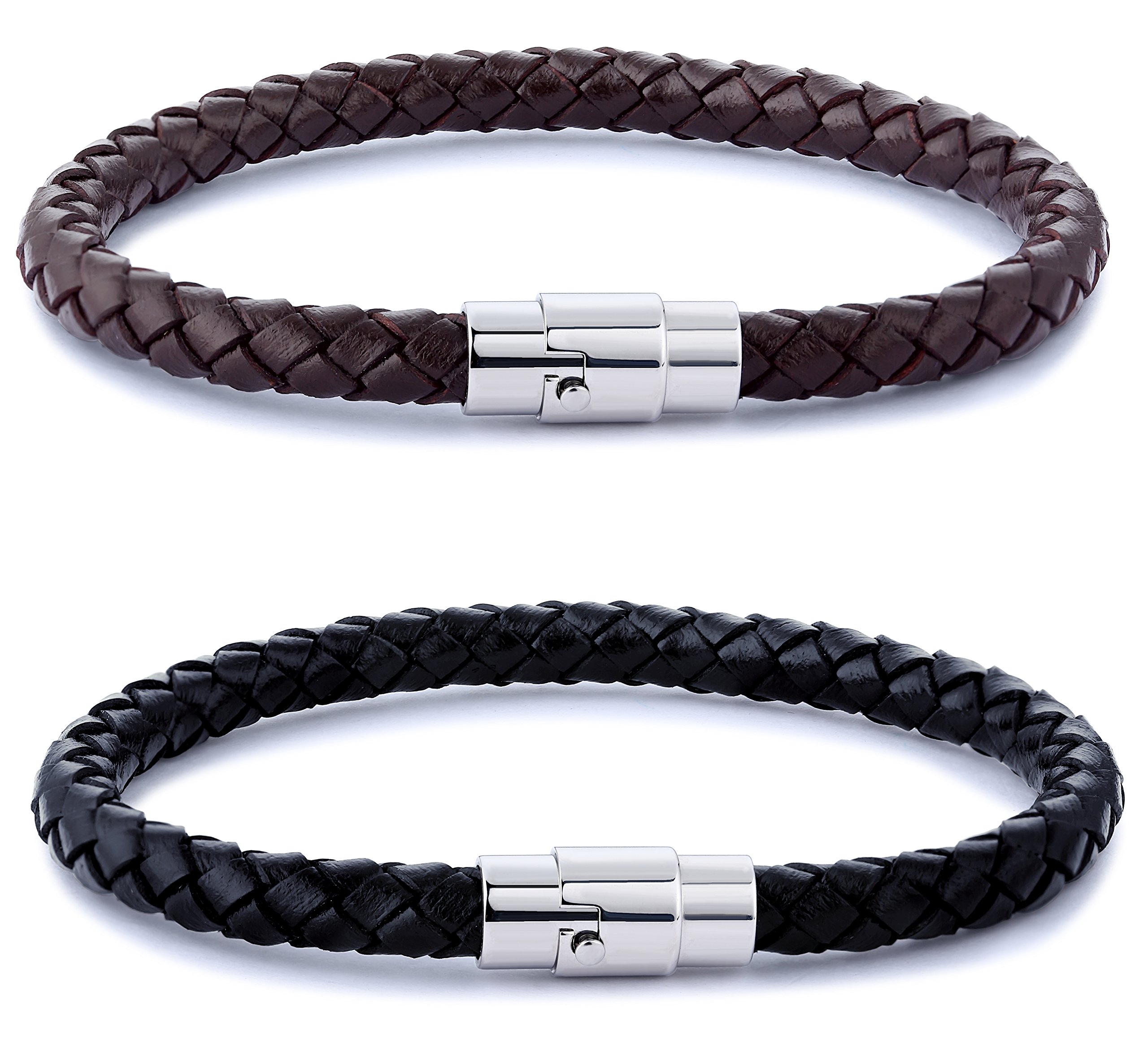 Algopix Similar Product 10 - FIBO STEEL 2PCS Stainless Steel Braided