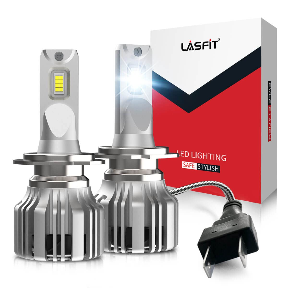 Algopix Similar Product 15 - LASFIT H7 LED Bulbs Cool White 6000K