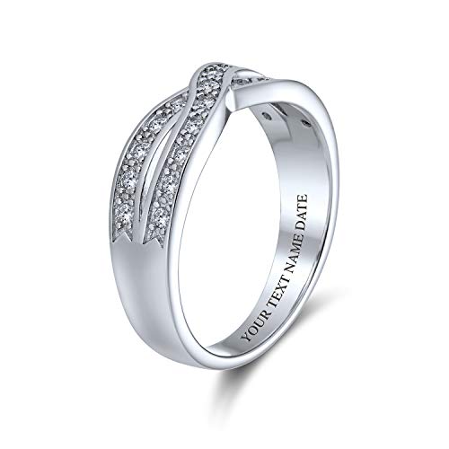 Algopix Similar Product 10 - Personalized Twist Pave Cubic Zirconia