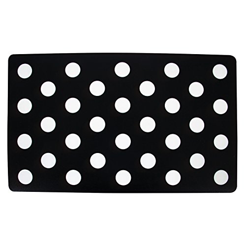 Algopix Similar Product 4 - Petmate Black White Dot Plastic Food Mat