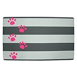 Algopix Similar Product 16 - Petmate Gray Stripe Pink Paw Plastic