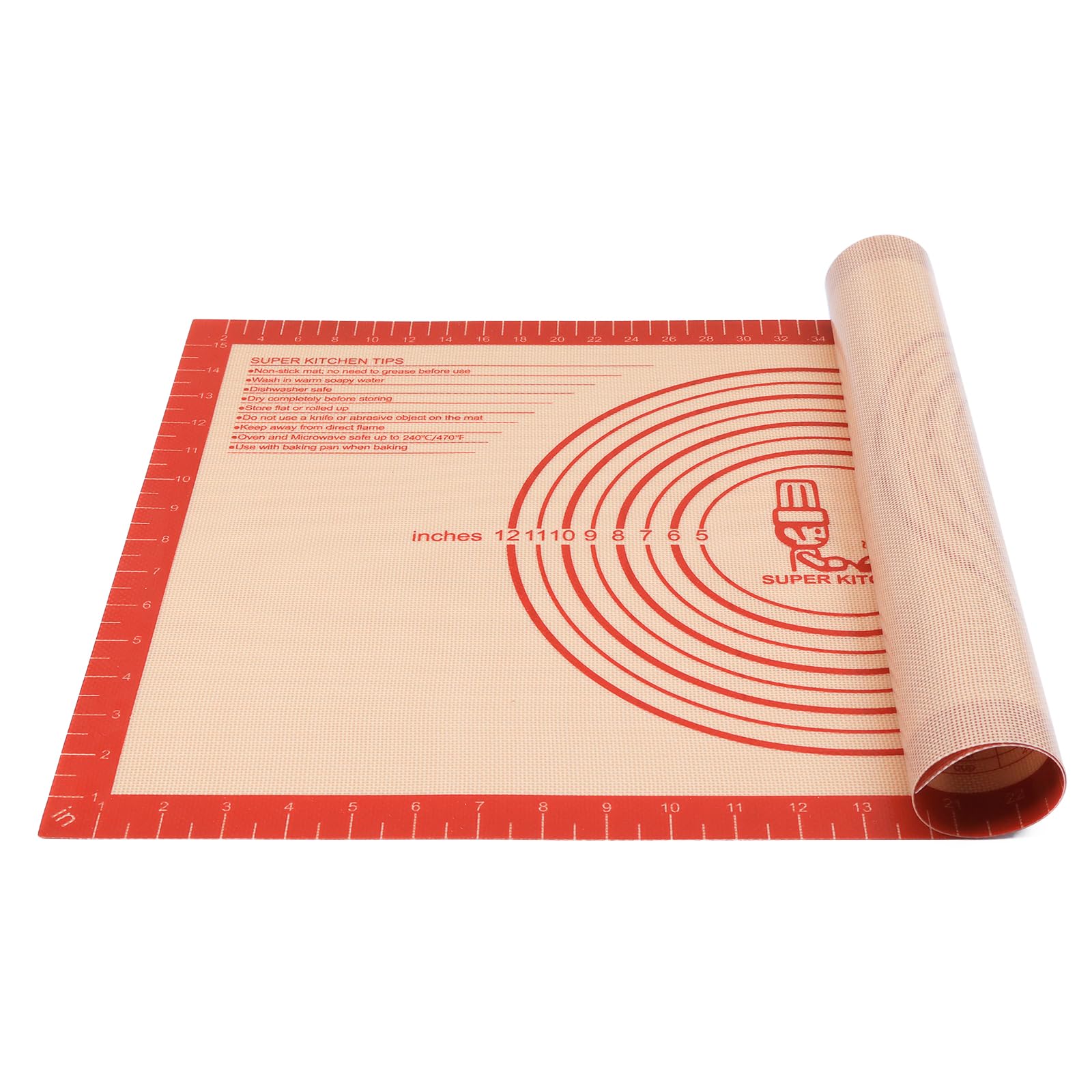 Algopix Similar Product 8 - Nonslip Silicone Pastry Mat Extra