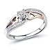 Algopix Similar Product 10 - Diamond Promise Ring Heart set Sterling