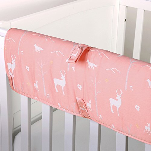 Algopix Similar Product 14 - Coral Pink Woodland Print Cotton Padded