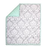 Algopix Similar Product 20 - Grey Damask and Mint Green Reversible