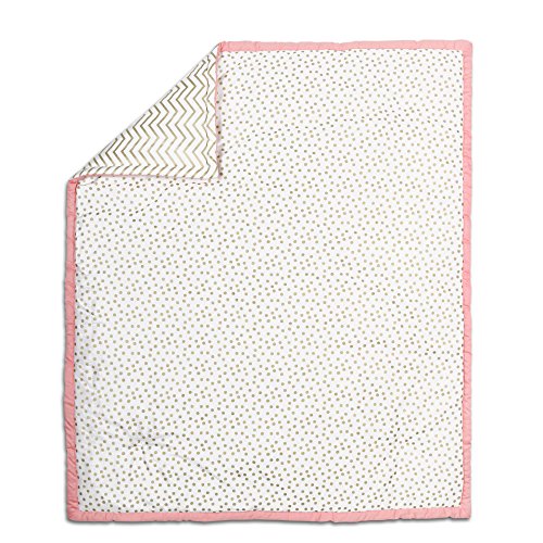 Algopix Similar Product 15 - Gold Dot and Chevron with Coral Pink