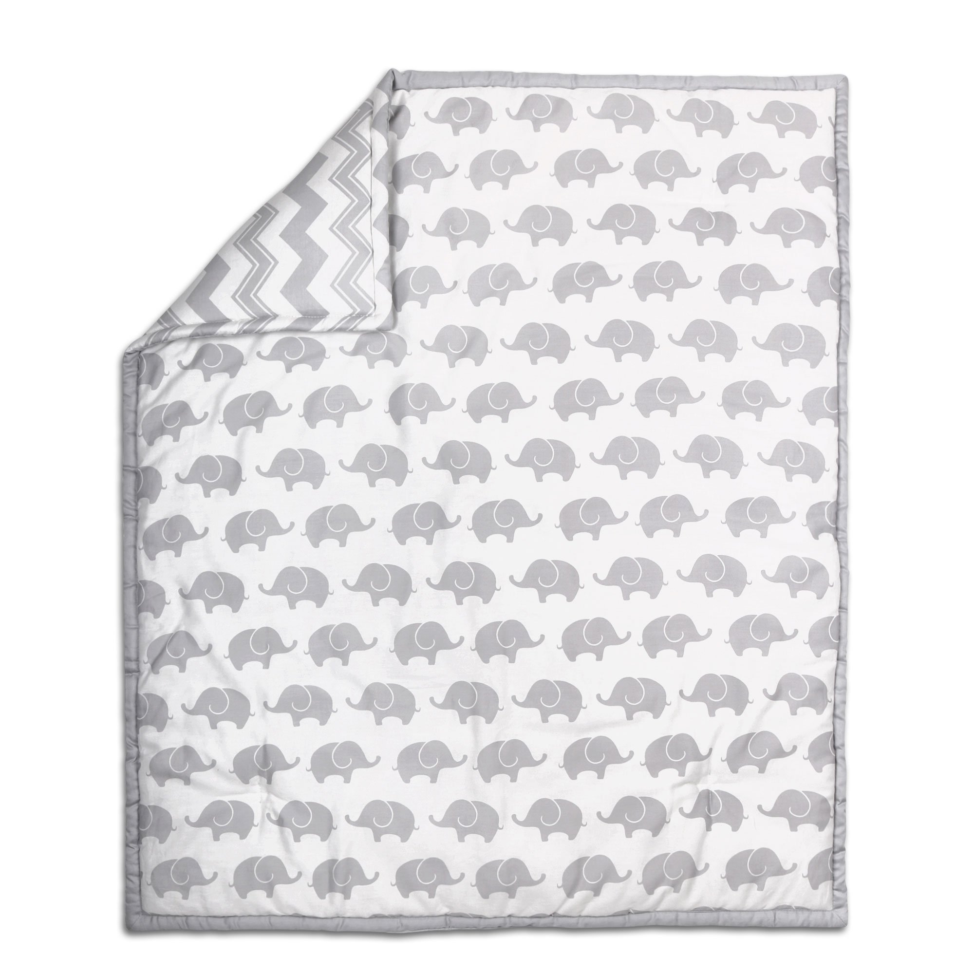Algopix Similar Product 7 - Grey Elephant Print and Chevron 100