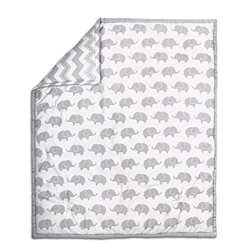 Algopix Similar Product 3 - Grey Elephant Print and Chevron 100