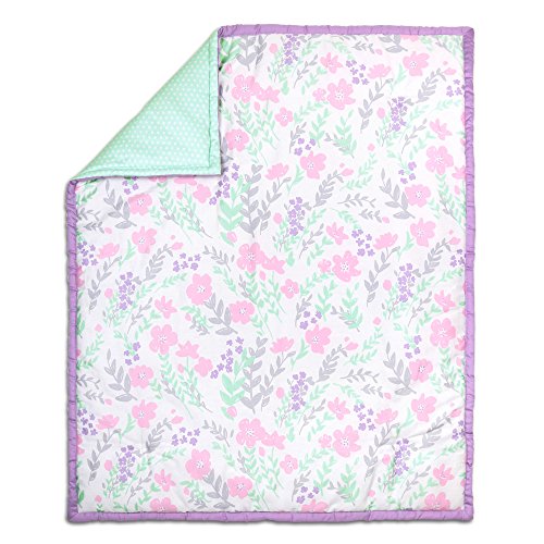 Algopix Similar Product 16 - Pink and Mint Green Floral and Dot