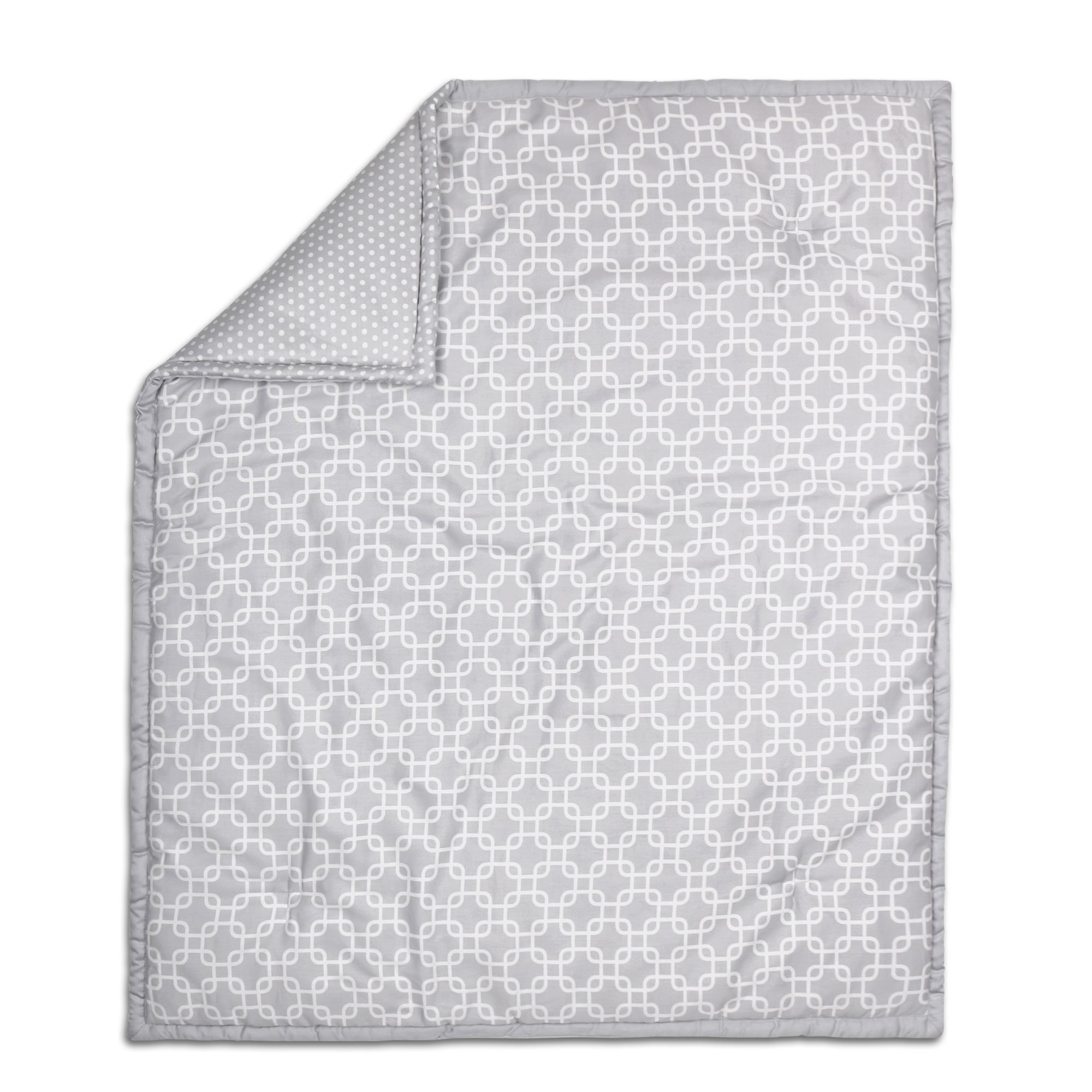 Algopix Similar Product 6 - Grey Greometric and Dot 100 Cotton