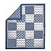 Algopix Similar Product 11 - Navy Blue and Grey Geometric and Zig