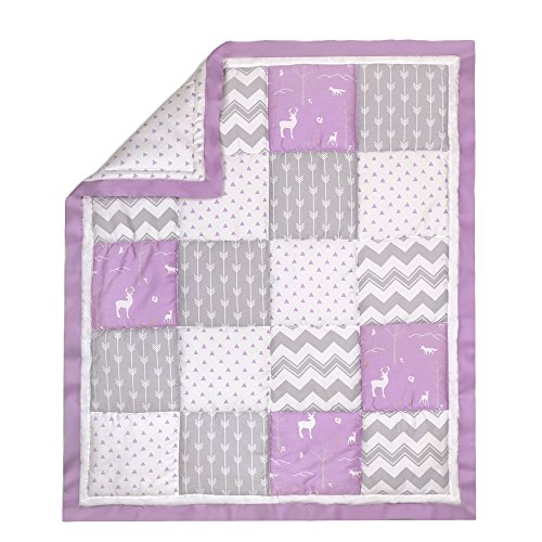 Algopix Similar Product 16 - Purple and Grey Woodland Patchwork