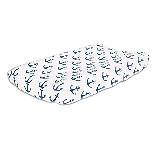 Algopix Similar Product 9 - Navy Blue Anchor Print 100 Cotton Baby