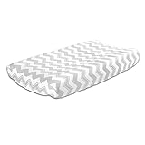 Algopix Similar Product 15 - Grey Zig Zag 100 Cotton Changing Pad