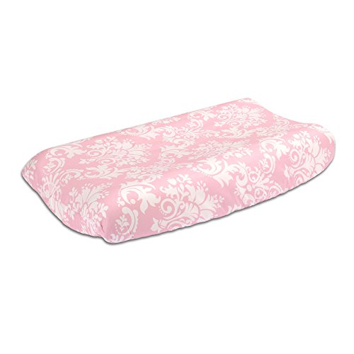 Algopix Similar Product 17 - Pink Damask 100 Cotton Changing Pad