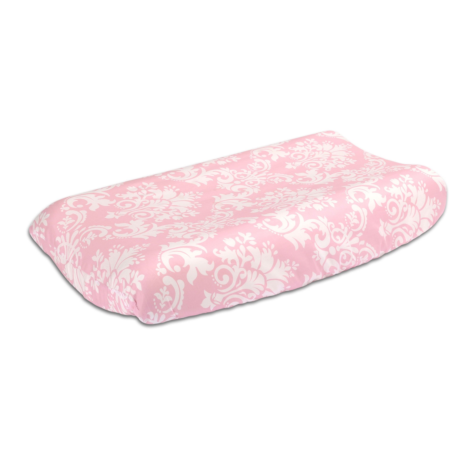 Algopix Similar Product 2 - Pink Damask 100 Cotton Changing Pad