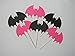 Algopix Similar Product 20 - Set of 24 Pink Bat cupcake toppers