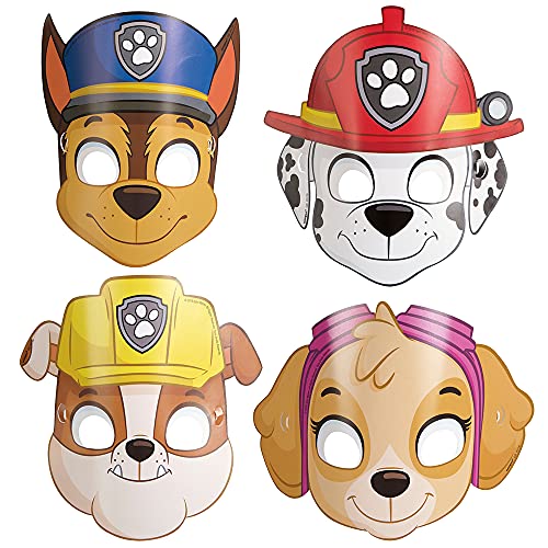 Algopix Similar Product 4 - Paw Patrol Party Paper Masks  Assorted