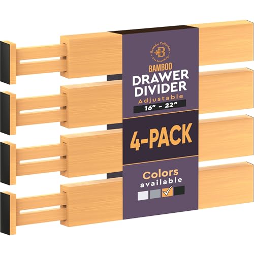Algopix Similar Product 16 - 4 Pack Drawer Dividers Bamboo 26