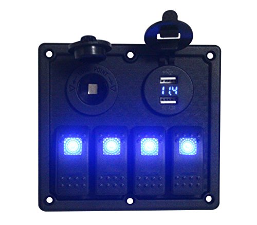 Algopix Similar Product 5 - BANDC 12v24v 4 Gang Rocker Switch