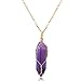 Algopix Similar Product 9 - Amethyst Healing Crystal Necklace for