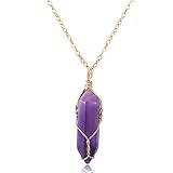 Algopix Similar Product 11 - Amethyst Healing Crystal Necklace for