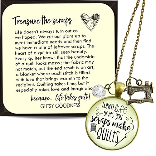 Algopix Similar Product 16 - Quilters Necklace When Life Gives