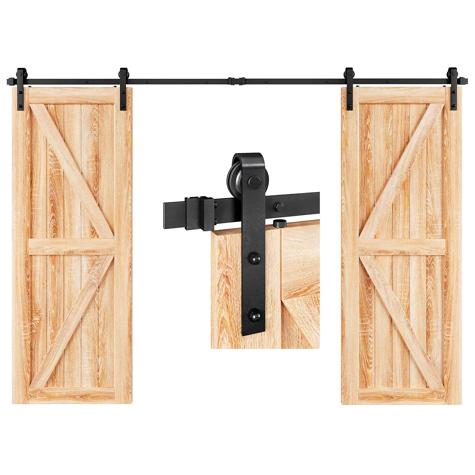 Algopix Similar Product 6 - EaseLife 10 FT Double Door Sliding Barn