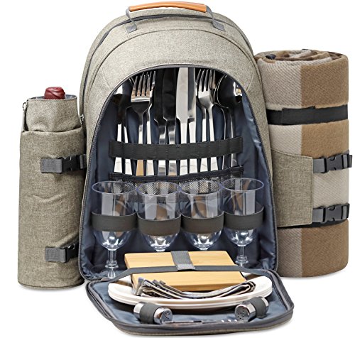 Algopix Similar Product 17 - One Earth Home 4 Person Picnic Backpack
