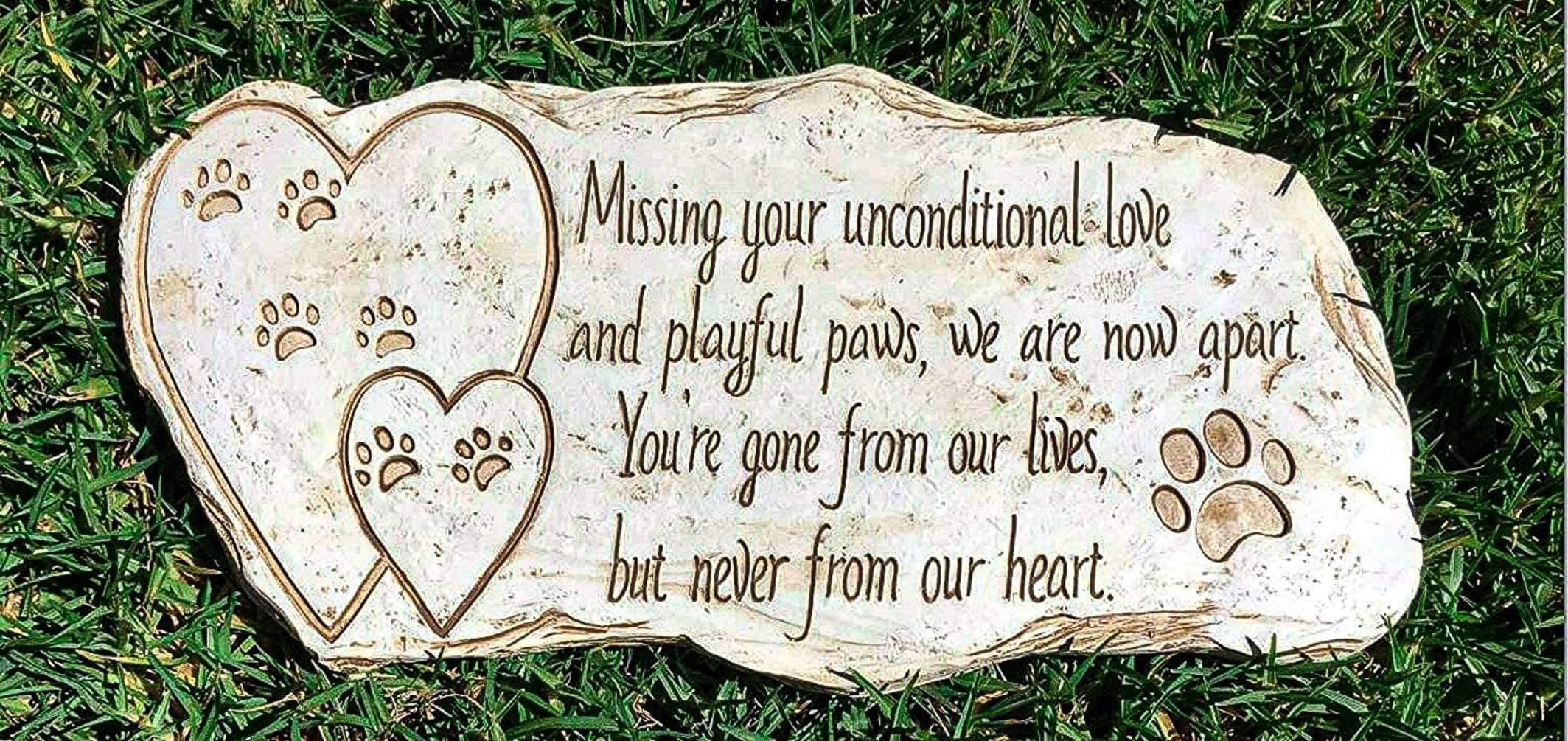Algopix Similar Product 7 - Pawprints Remembered Pet Memorial Stone