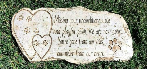 Algopix Similar Product 2 - Pawprints Remembered Pet Memorial Stone