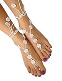 Algopix Similar Product 2 - Flower Barefoot Sandals Boho Beach