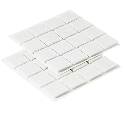 Algopix Similar Product 12 - 32 Felt pads, 19 x 19 mm, white