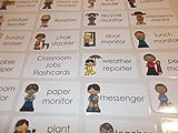 Algopix Similar Product 1 - 23 Laminated Classroom Jobs Flashcards.