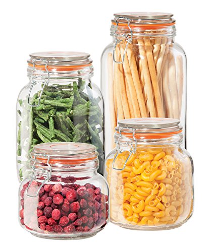 Algopix Similar Product 18 - Oggi 4 Piece Airtight Glass Canister