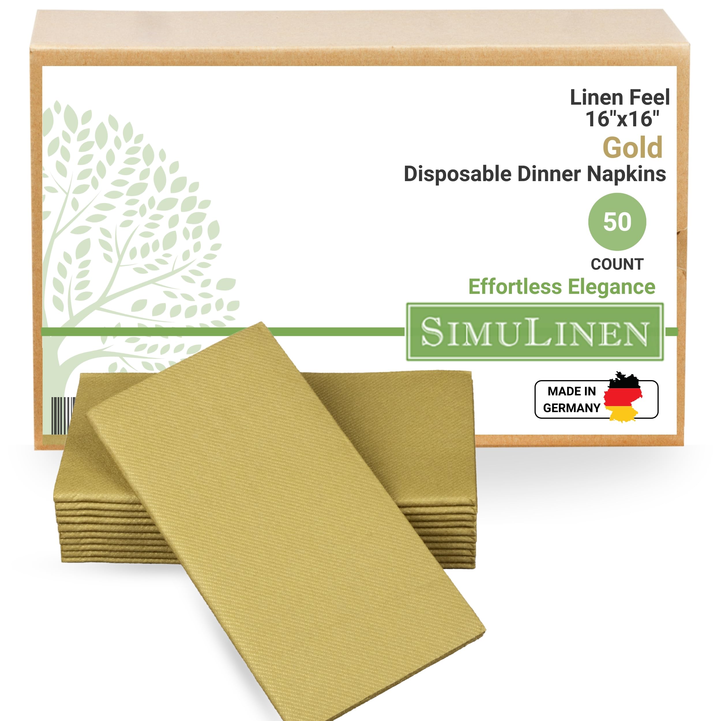 Algopix Similar Product 18 - SimuLinen Gold Linen Feel Disposable