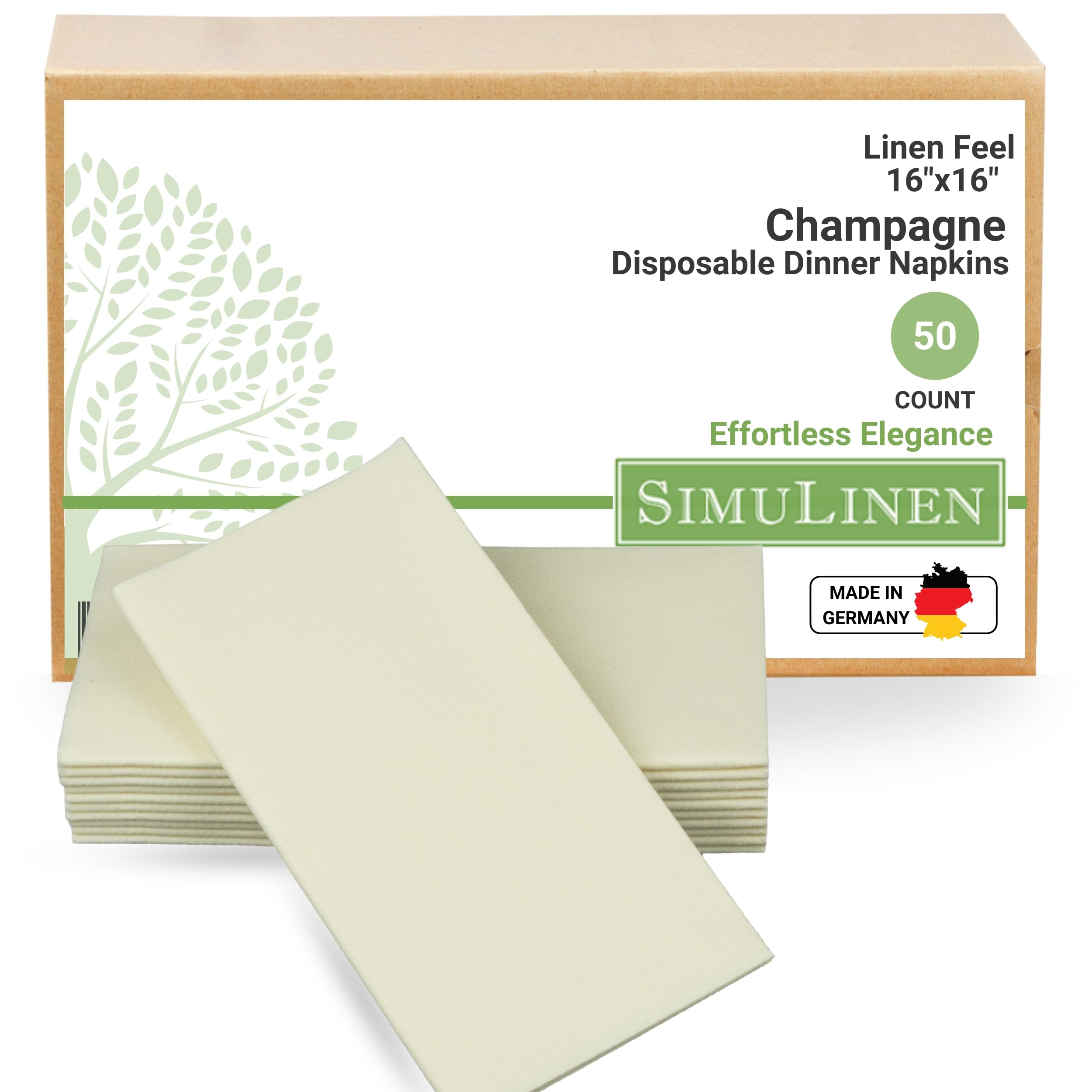 Algopix Similar Product 10 - SimuLinen Champagne Linen Feel