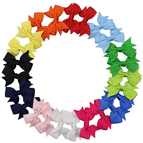 Algopix Similar Product 5 - QtGirl 24pcs 2 Mini Pinwheel Pigtail
