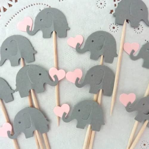 Algopix Similar Product 13 - Grey Elephants holding Light Pink