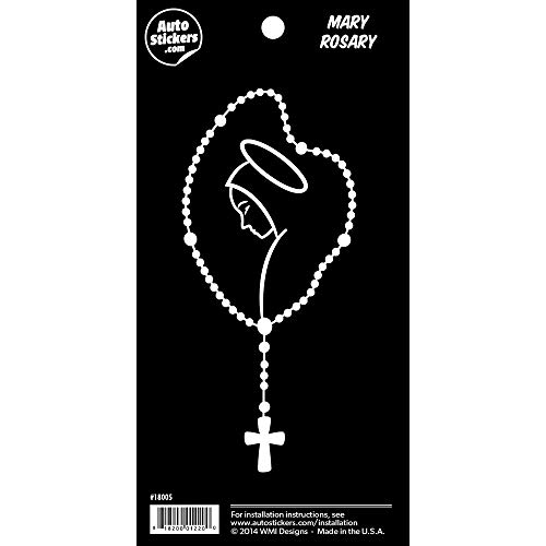 Algopix Similar Product 13 - Mary Rosary Family Vinyl Car Sticker
