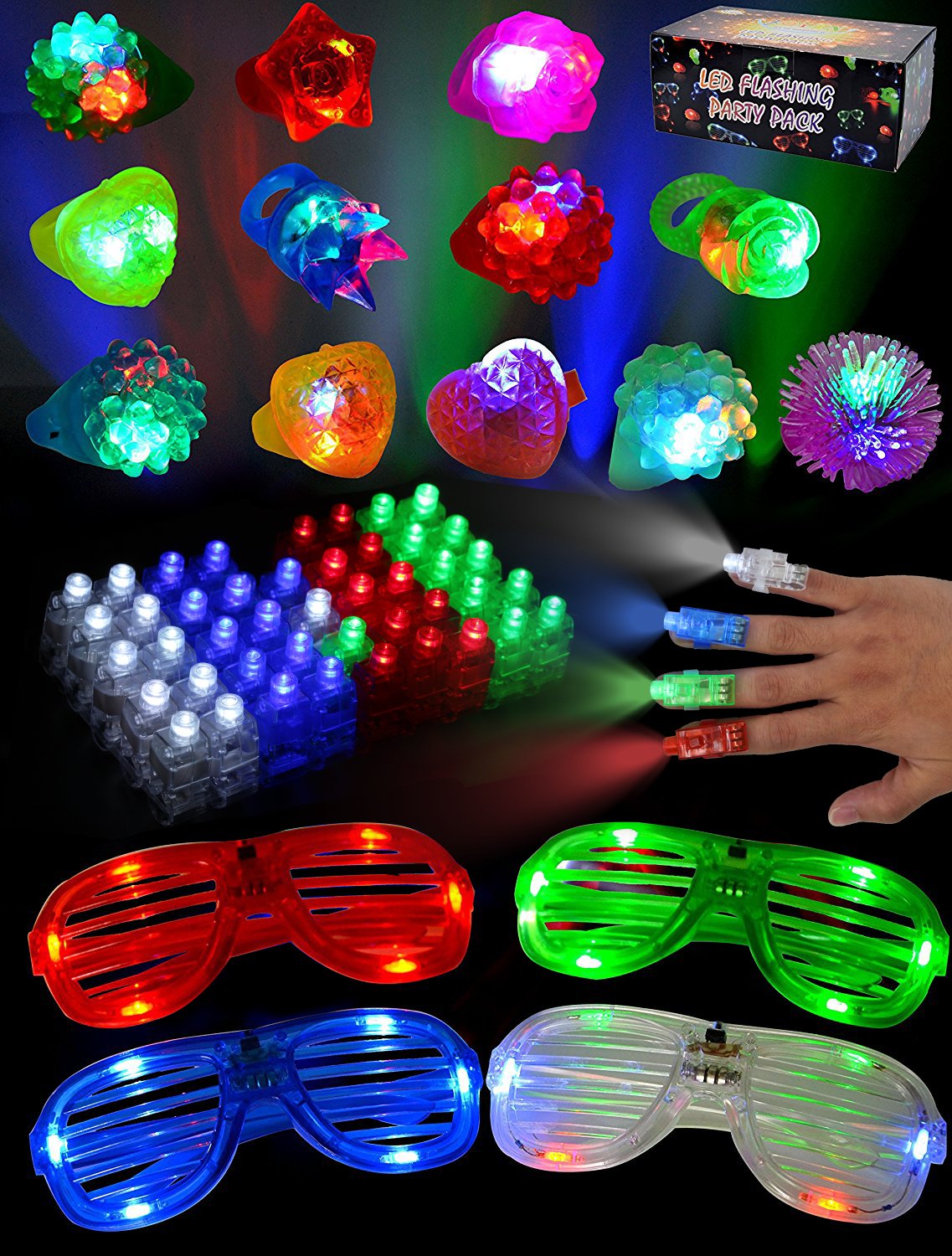 Algopix Similar Product 13 - JOYIN 60Pcs LED Light Up Toys Glow in