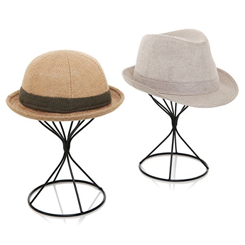 Algopix Similar Product 11 - MyGift Table Hat Rack Black Metal Wire