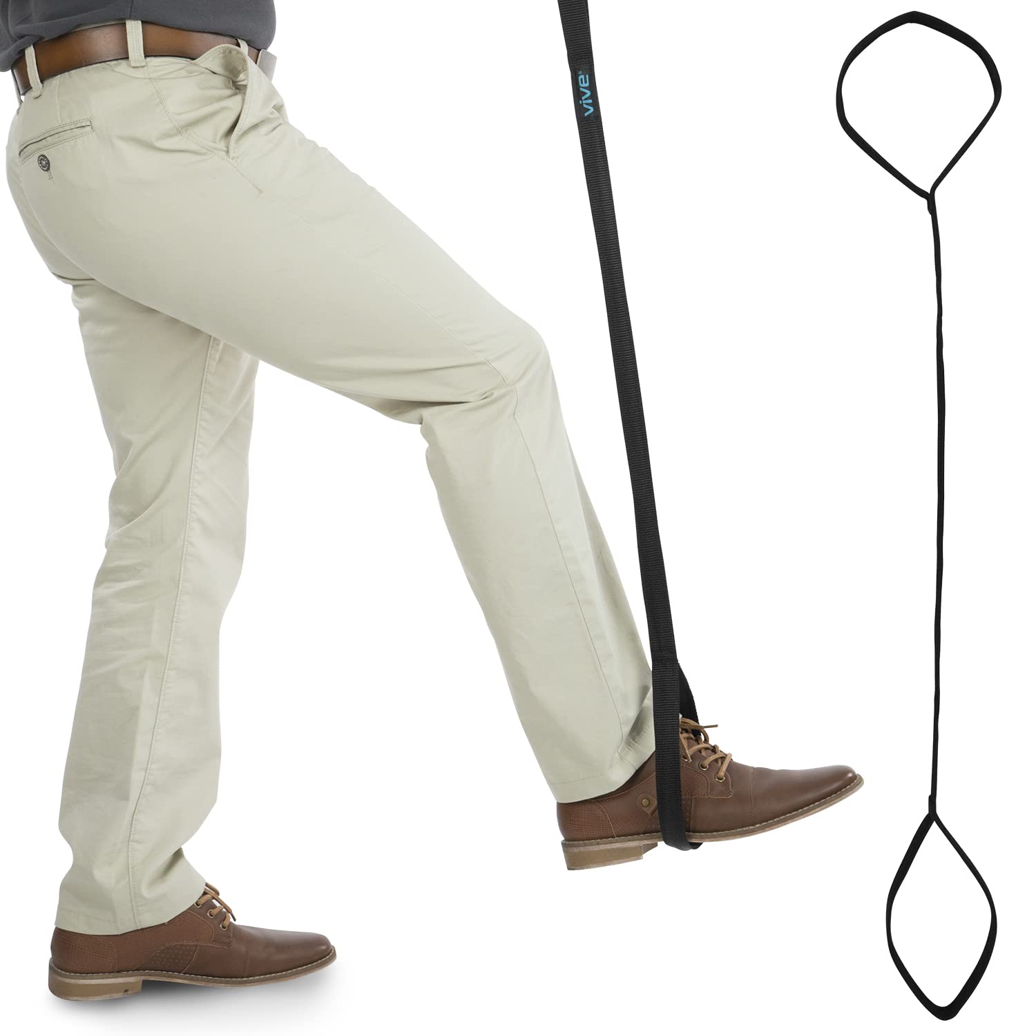 Algopix Similar Product 10 - Vive Leg Lifter Strap 44 Inch Rigid