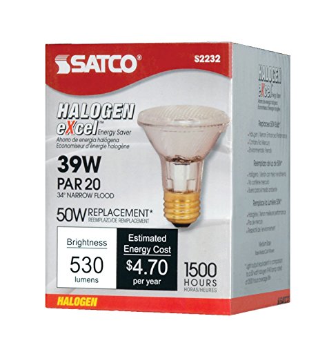 Algopix Similar Product 4 - Satco S2232 Par20 Bulb Halogan 39w