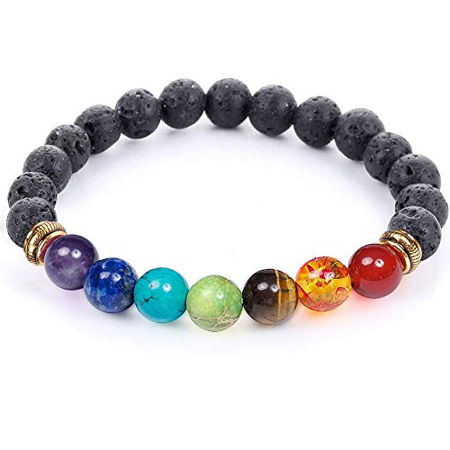 Algopix Similar Product 9 - 7 Chakra Healing Bracelet with Real