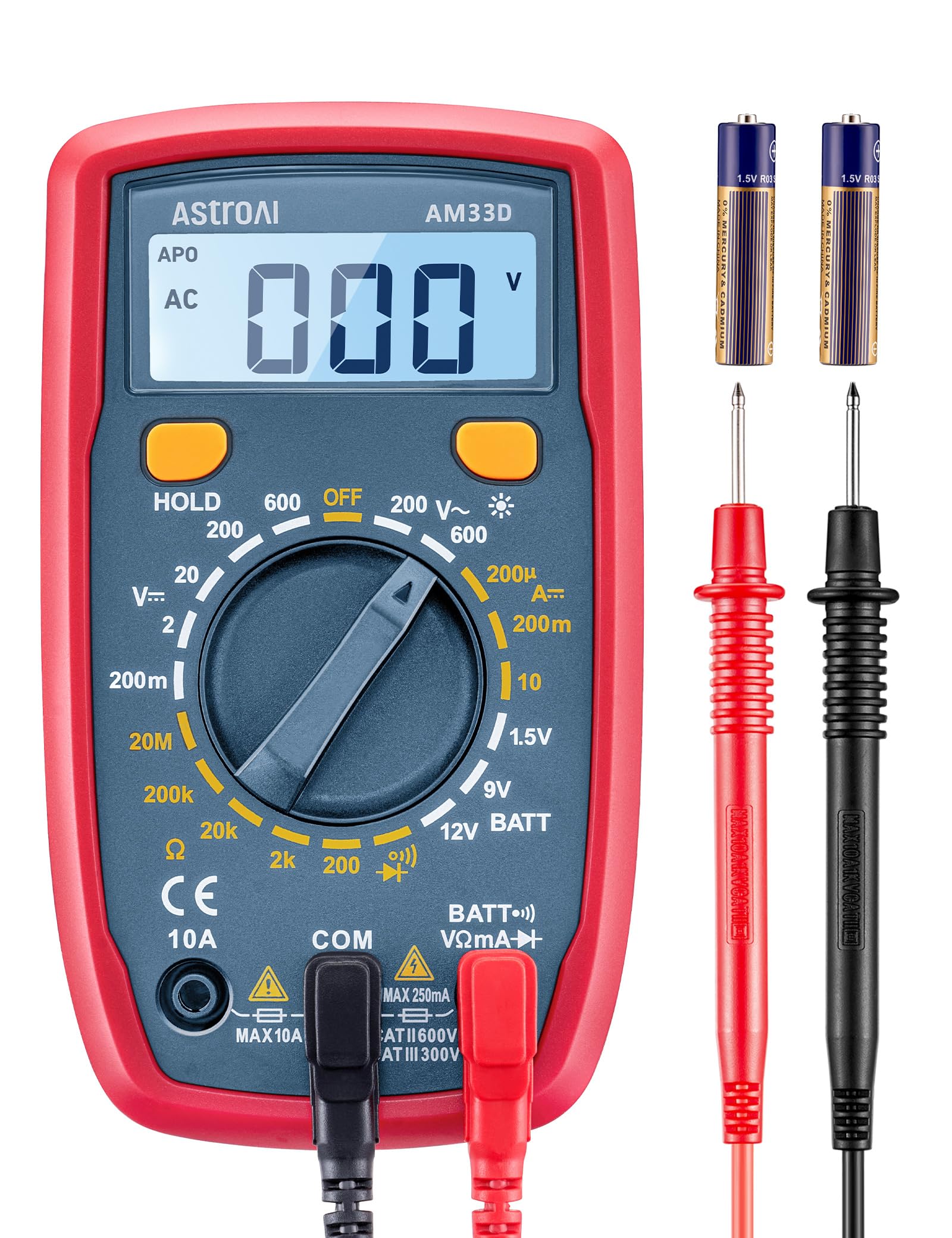 Algopix Similar Product 10 - AstroAI Digital Multimeter Tester 2000