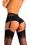 Algopix Similar Product 8 - sofsy Mesh Garter Belt with Straps for