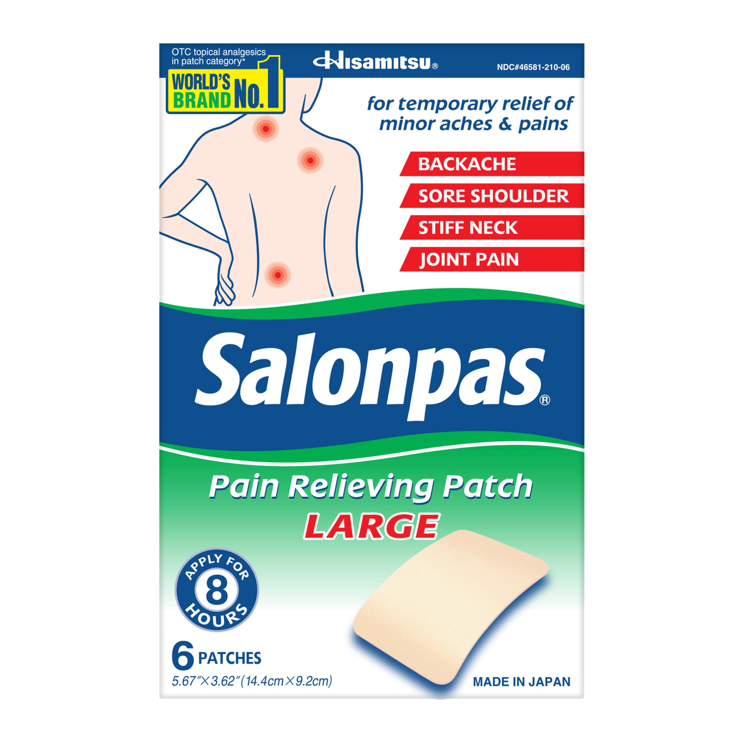 Algopix Similar Product 14 - Salonpas Pain Relieving Patch Large 6